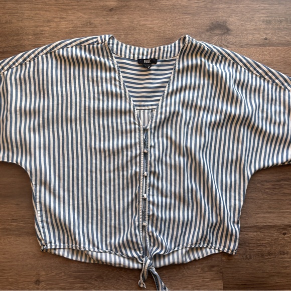 PAIGE Tops - PAIGE Blue and White Striped Blouse